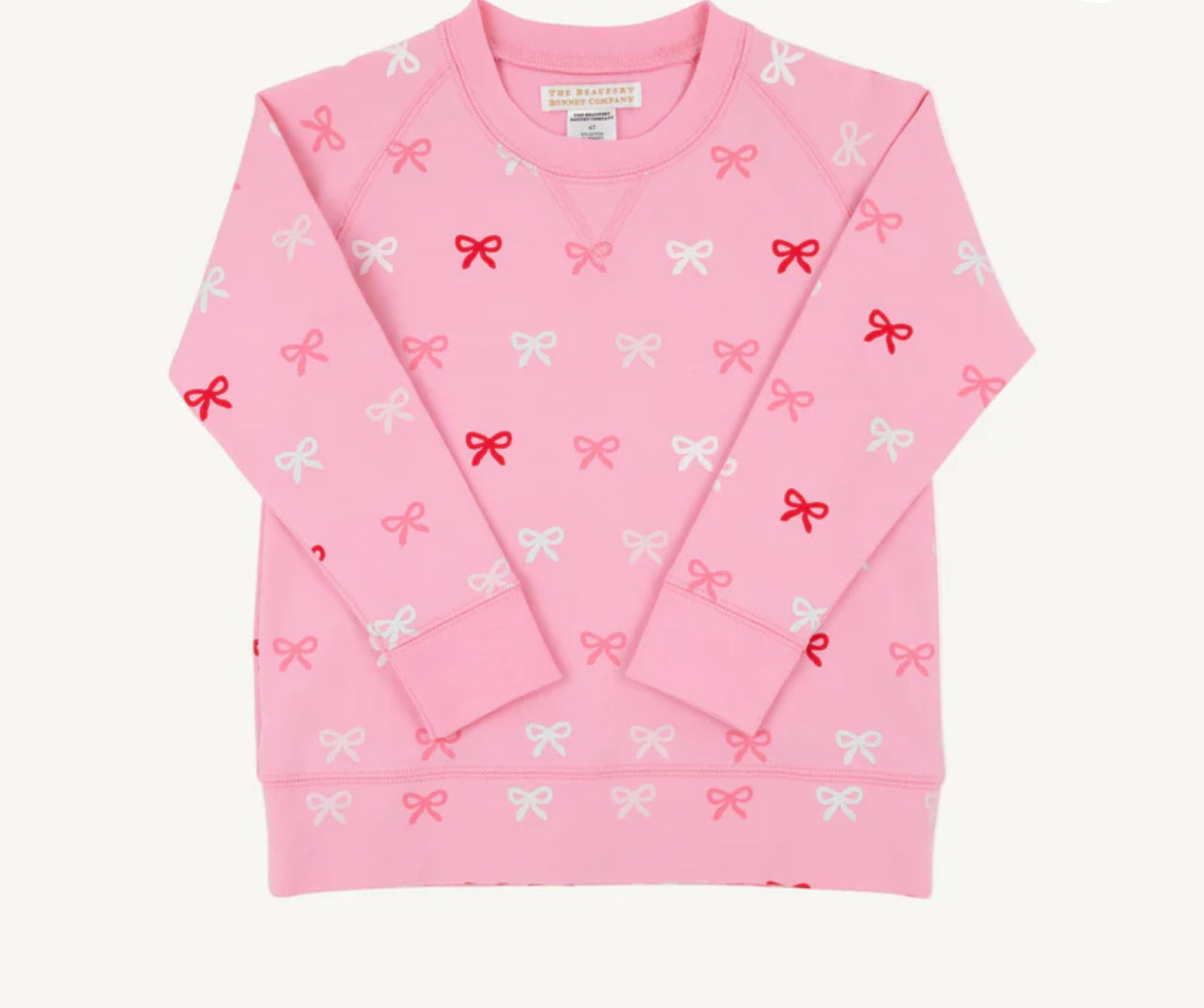 Bitty bows Hampton hot pink Cassidy comfy crewneck
