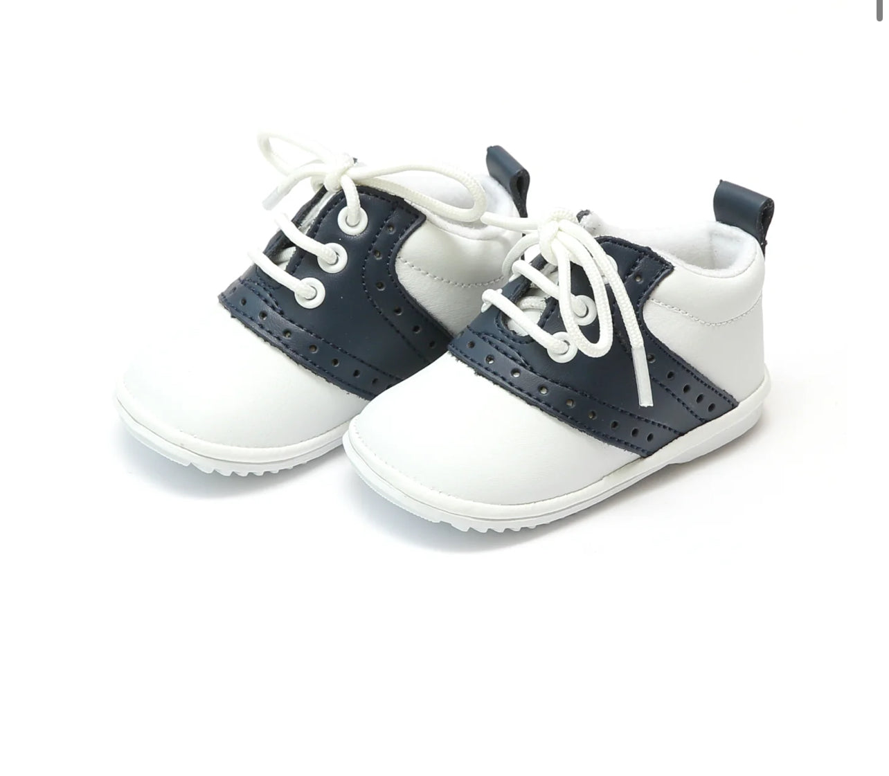 WHITE AND NAVY OXFORDS