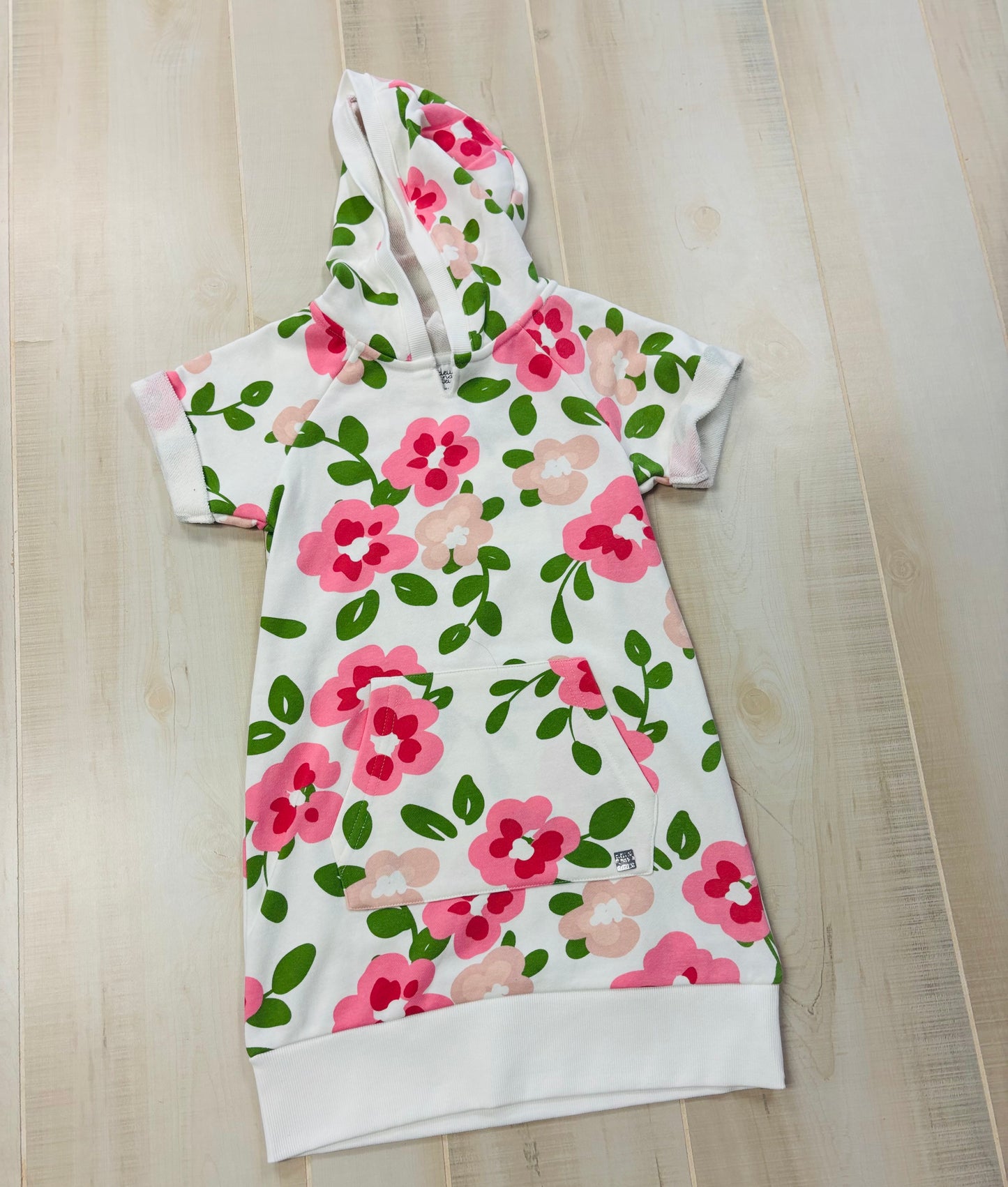 Huge flowers terry dress