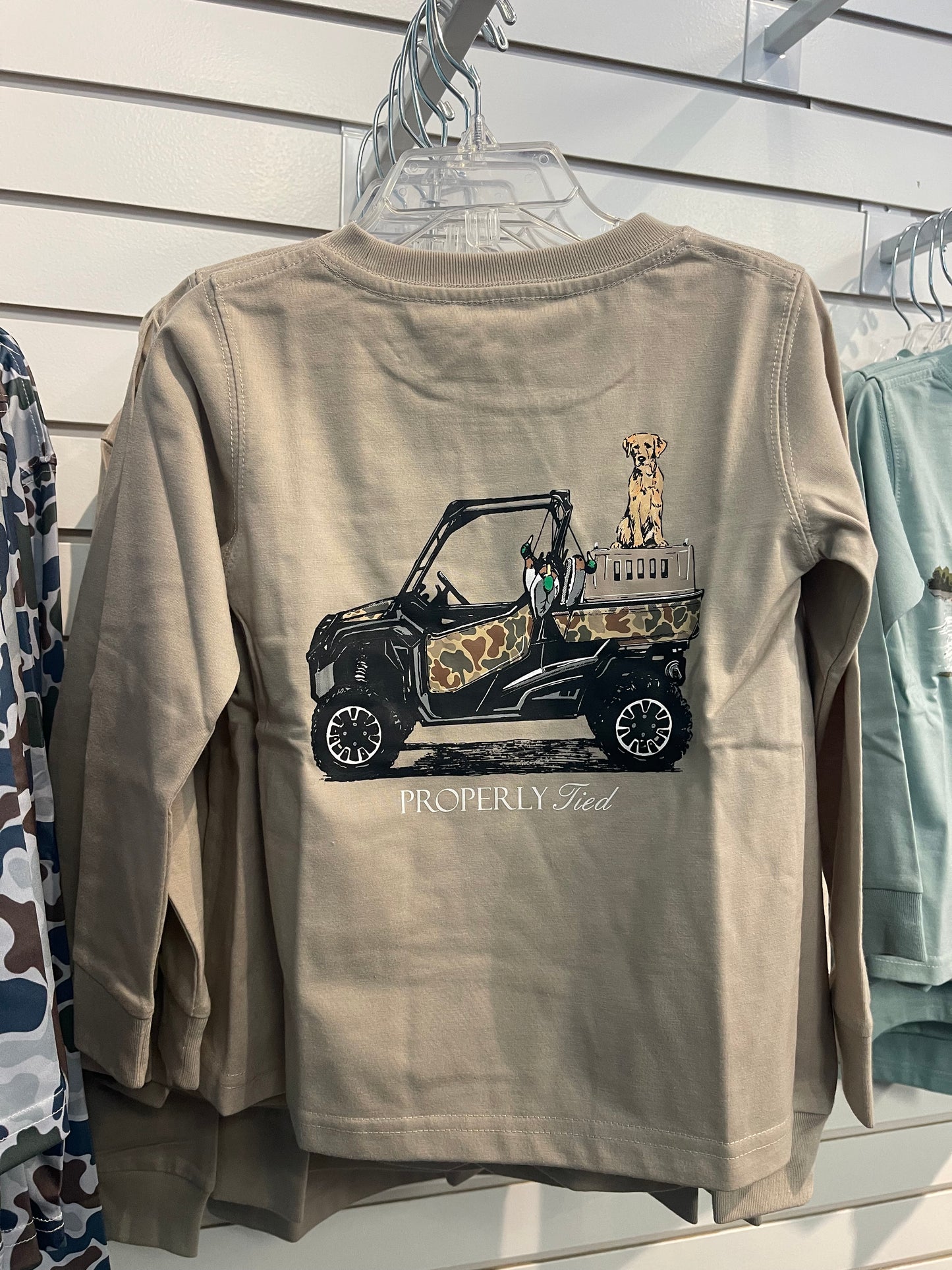 Side by side dog long sleeve tee