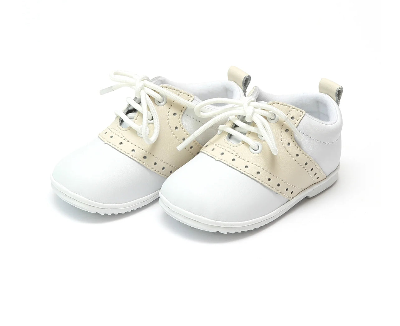 WHITE AND BEIGE OXFORDS