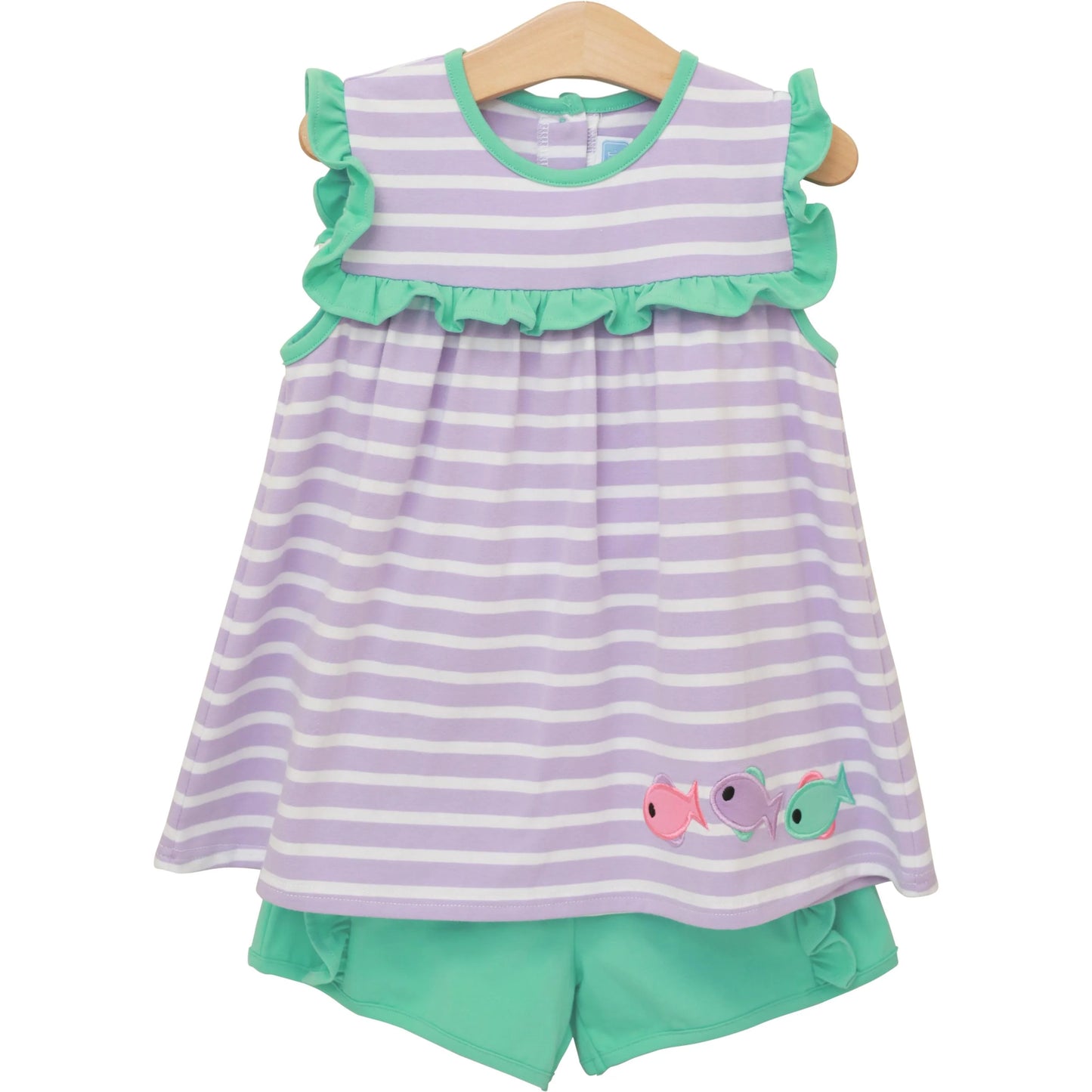 Fishy fishy ruffle short set