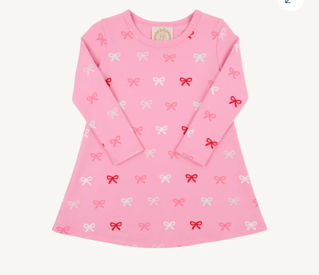 Bitty bows long sleeve Polly play dress