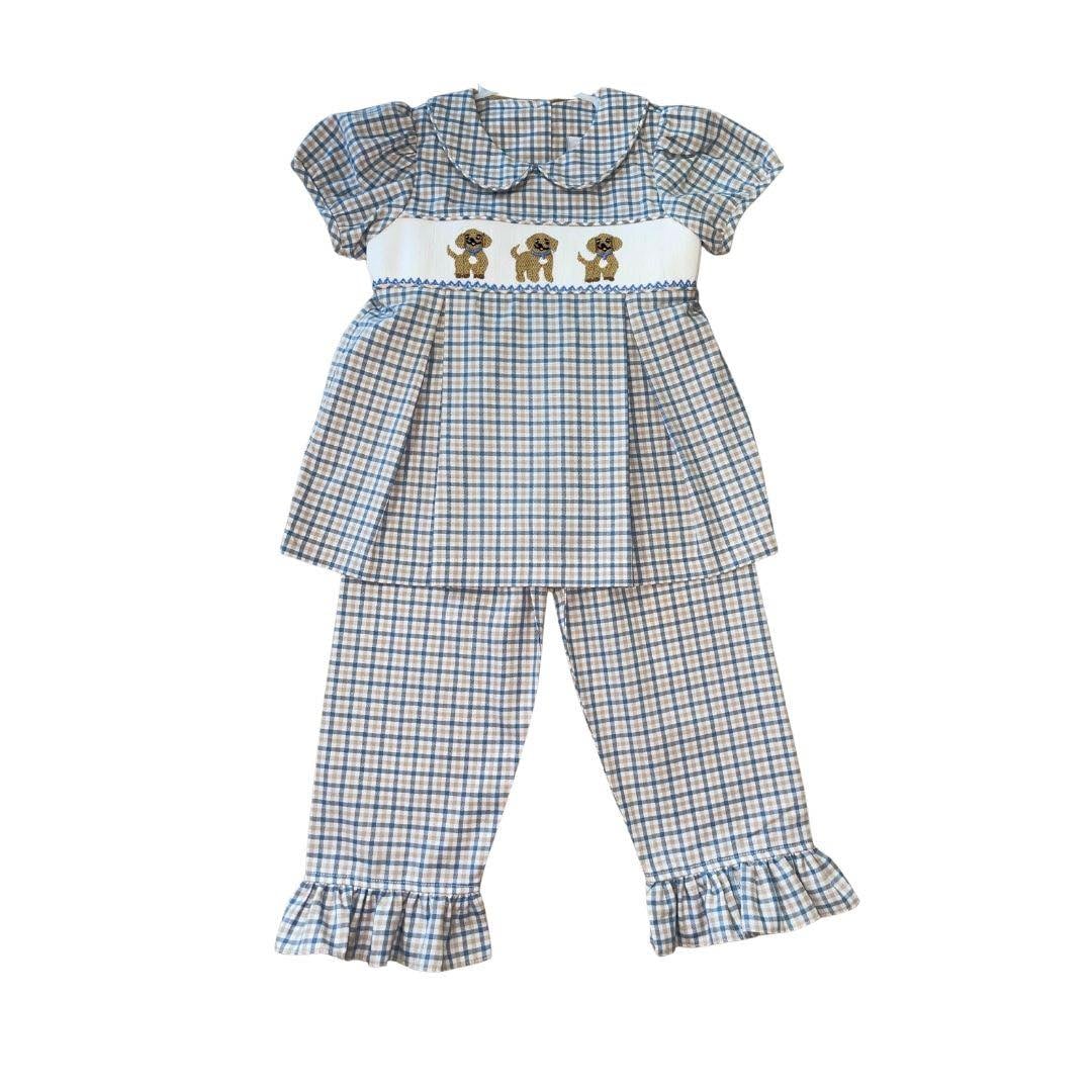 Puppy set smocked
