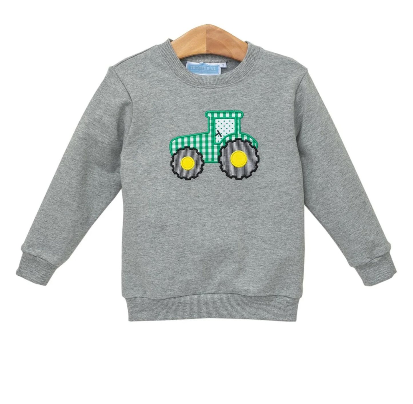 French terry tractor pullover