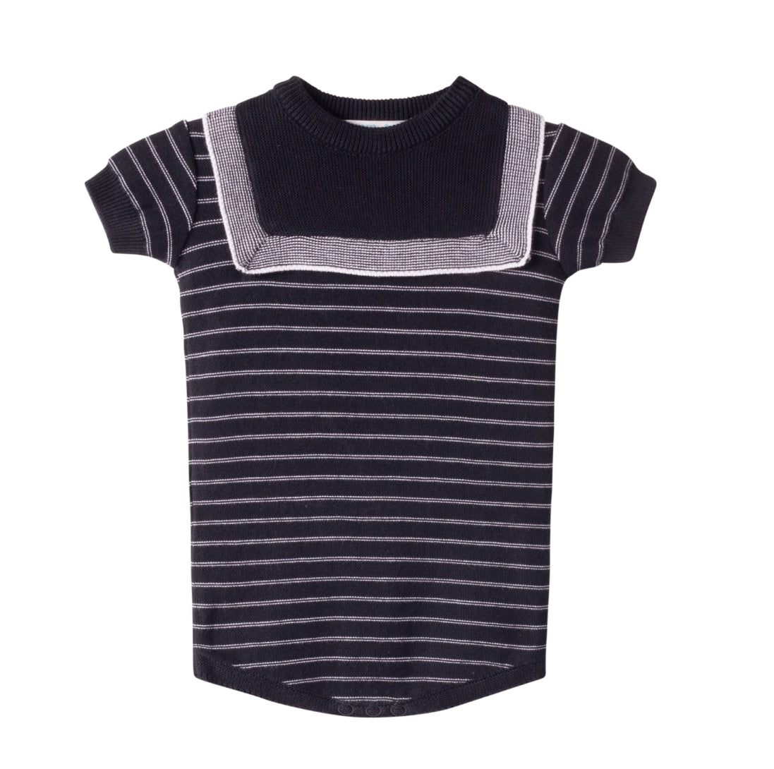Boys Knit Striped Romper