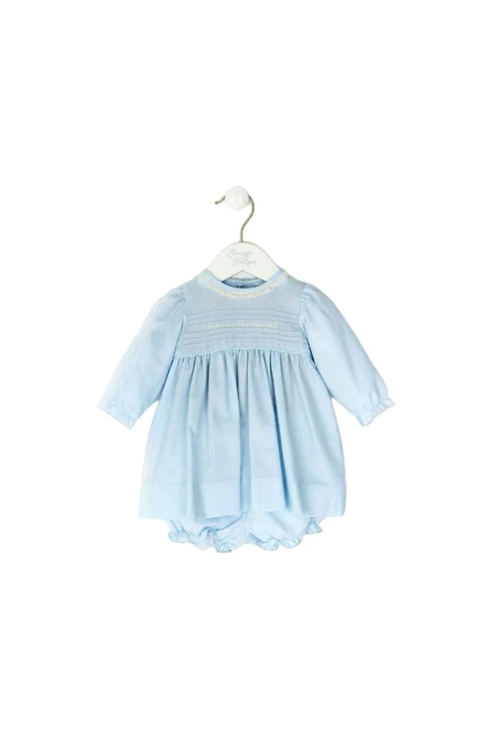 BABY GIRL LIGHT BLUE LONG SLEEVE DRESS