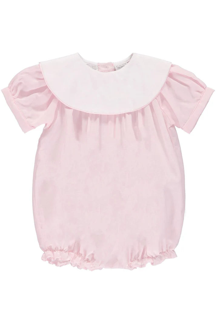 PINK MONOGRAM BABY GIRL BUBBLE ROMPER – CLASSIC COTTON BODYSUIT
