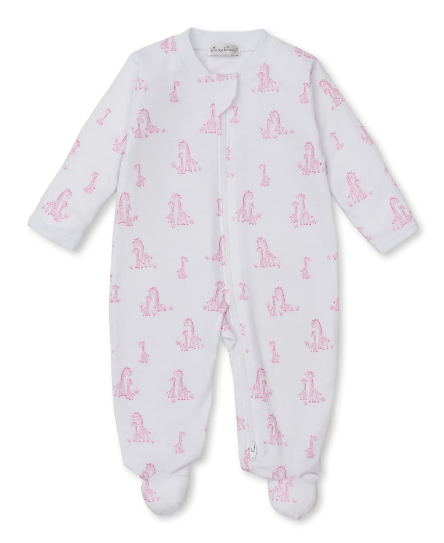 Giraffe Grace Pink Zip Footie