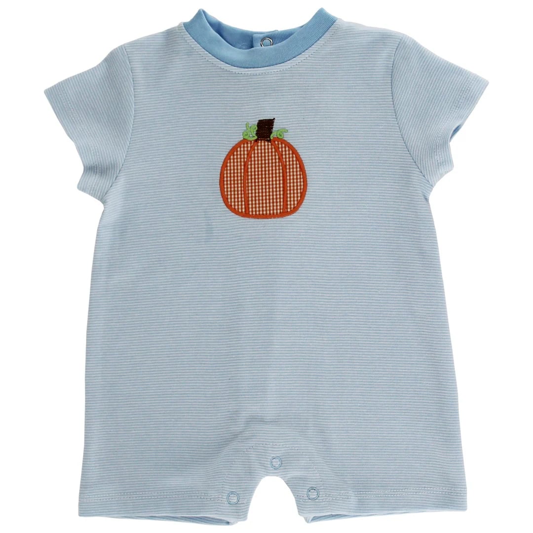 Pumpkin short knit romper