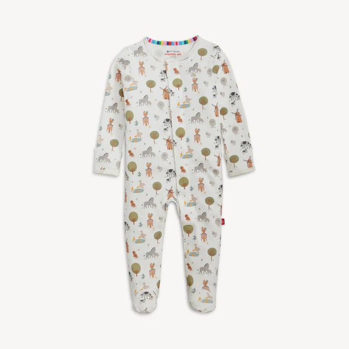 Funny farm cotton footie