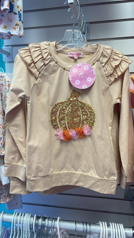 Glitter pumpkin sweatshirt