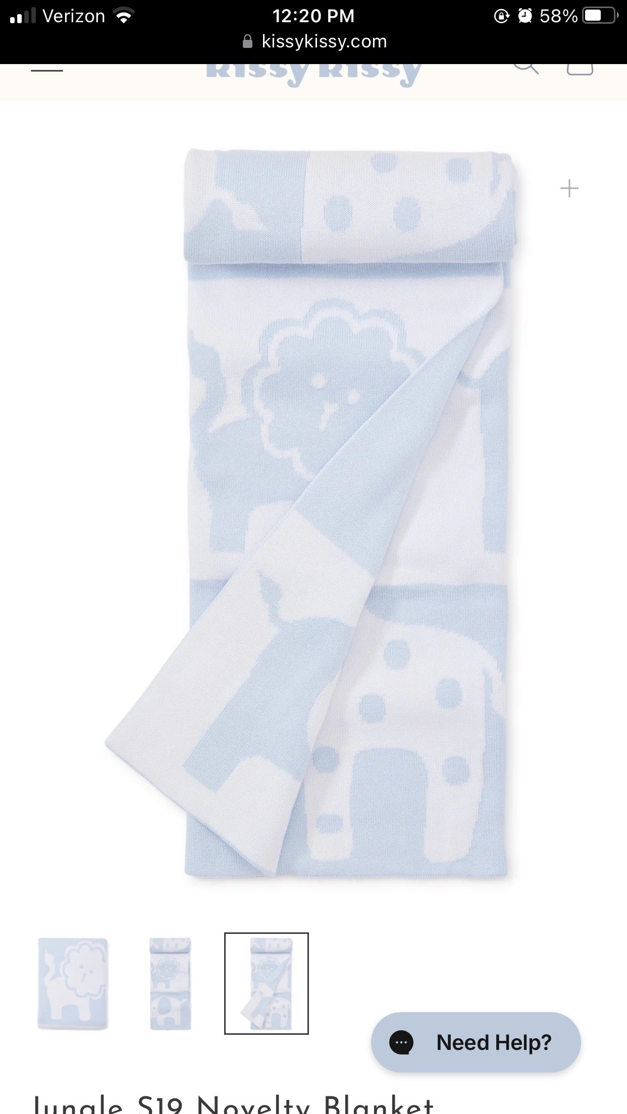 Boys animals blanket