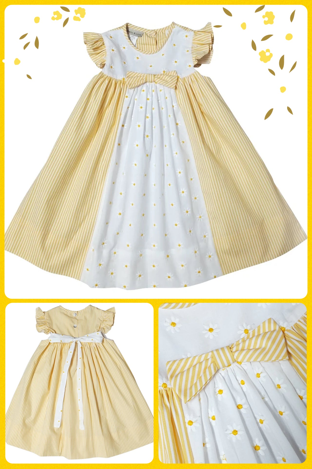 Daisy embroidered float dress