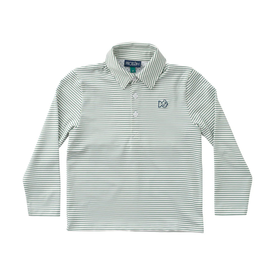 SPRUCE GREEN LONG SLEEVE PERFORMANCE POLO