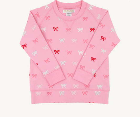 Bitty bows Hampton hot pink Cassidy comfy crewneck