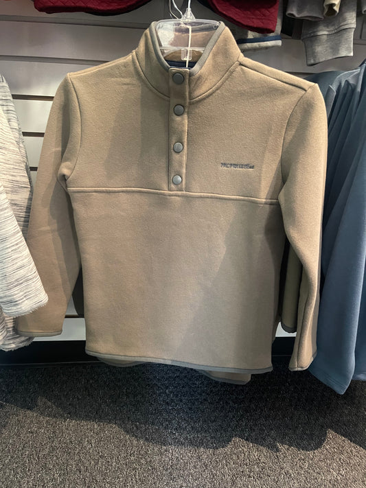 3 button brown pullover