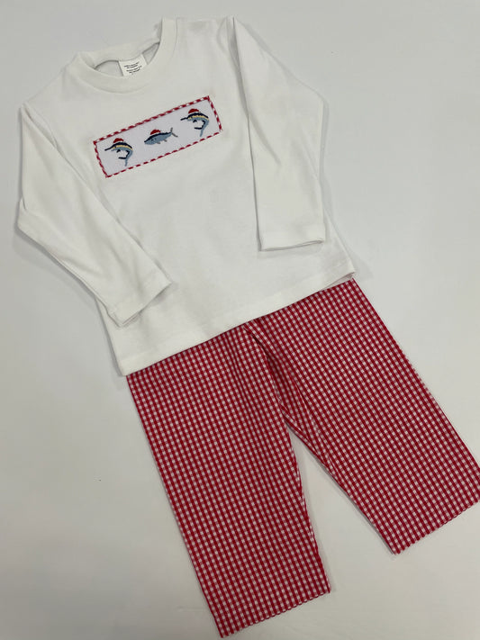 Santa fish pant set