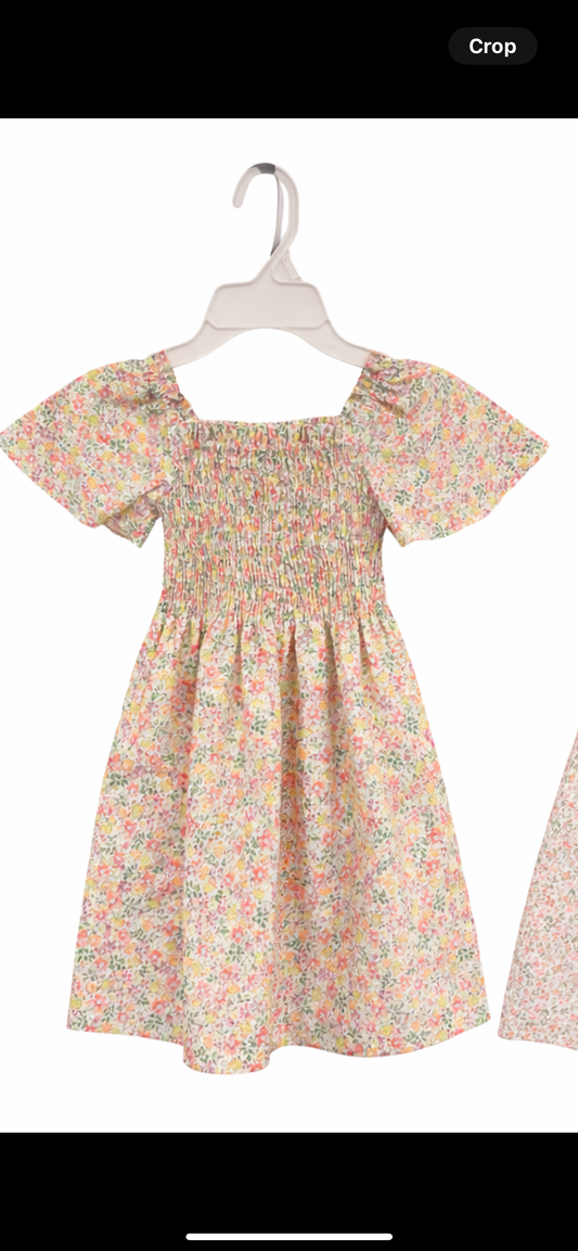 Smocked dress floral