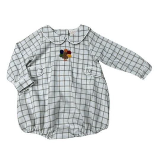TURKEY TIME PETER PAN COLLARED BUBBLE