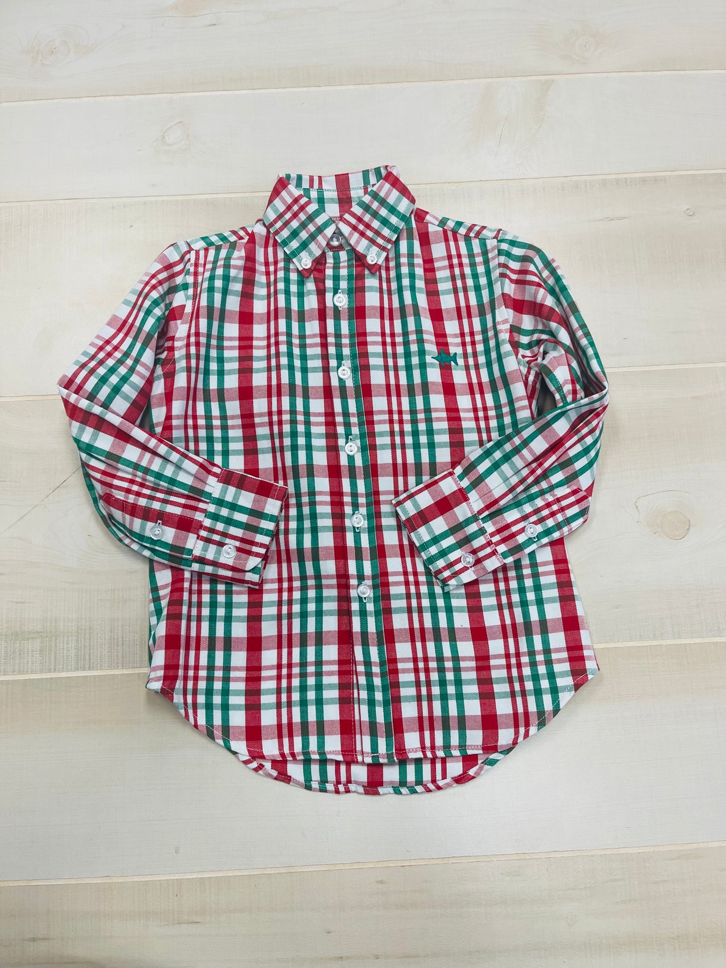 Sleigh plaid button up