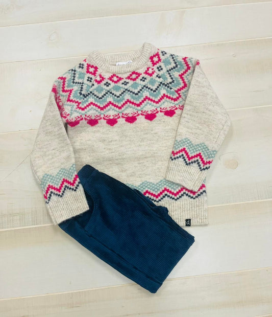 Hot pink design sweater