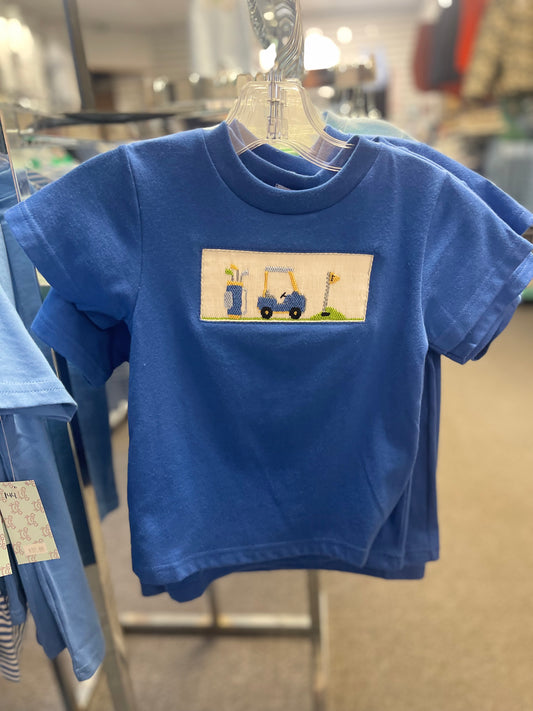 Golf cart tee smocked