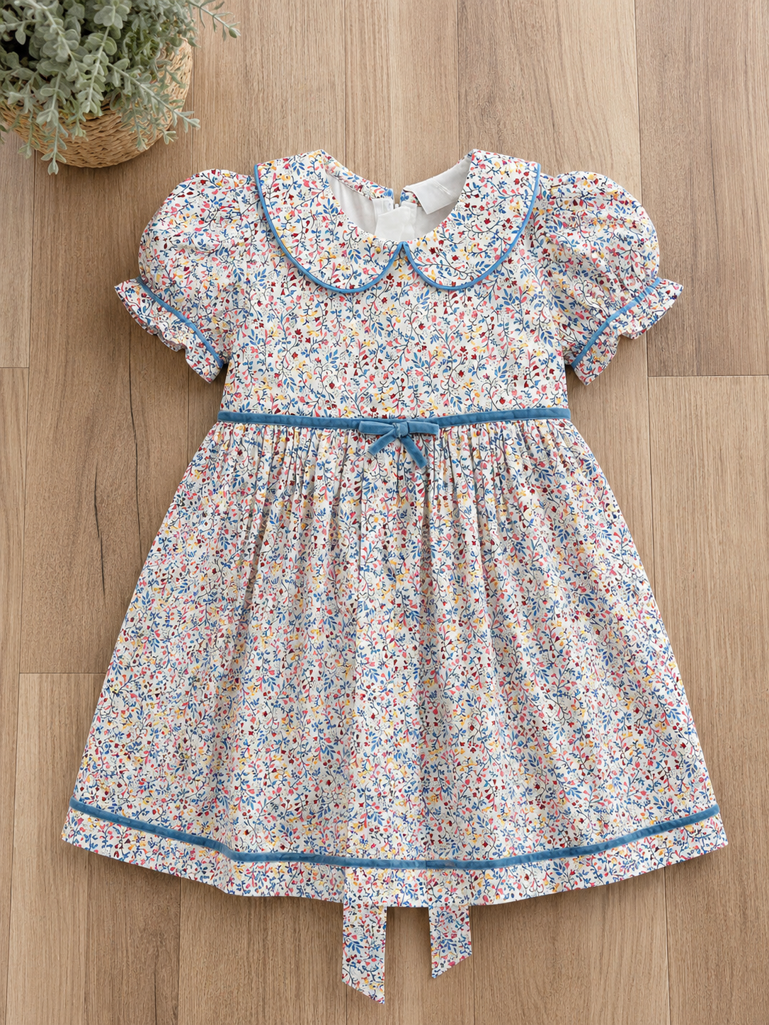 Blue vine empire waist dress