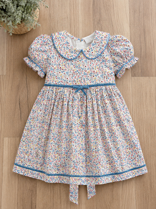 Blue vine empire waist dress
