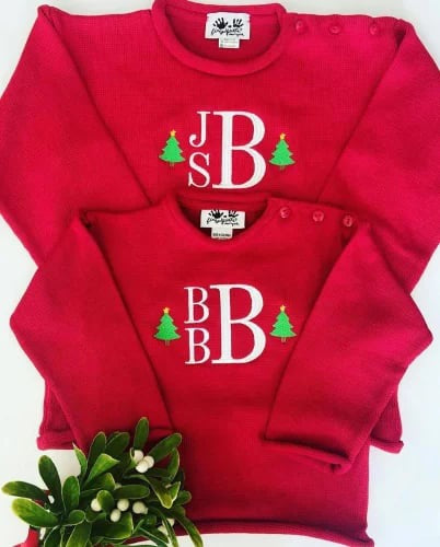 Monogram friendly pullover sweaters