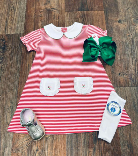 Candy cane pocket dress