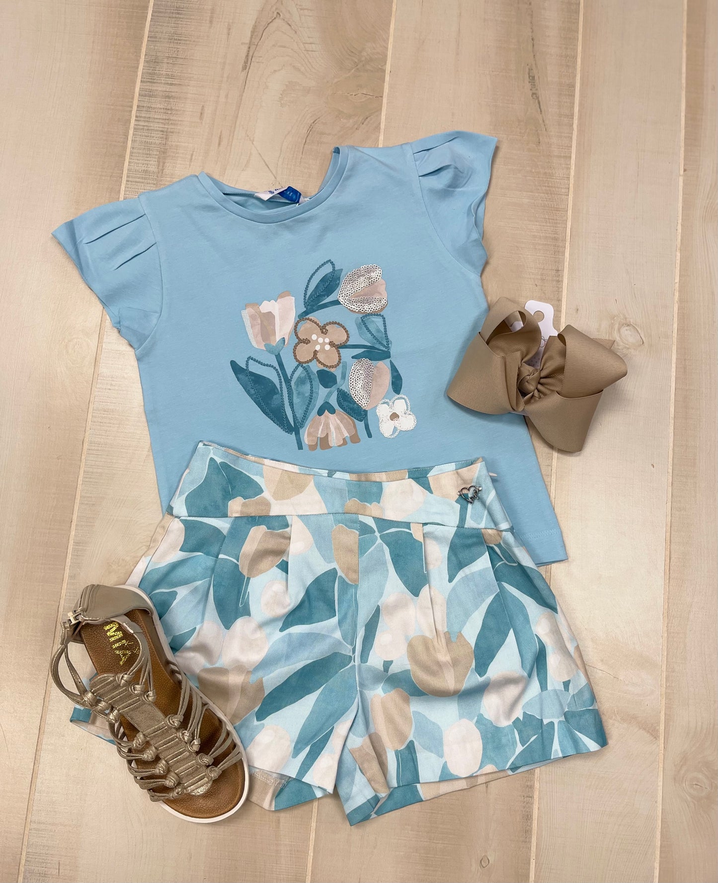 Floral blue and taupe sold separately