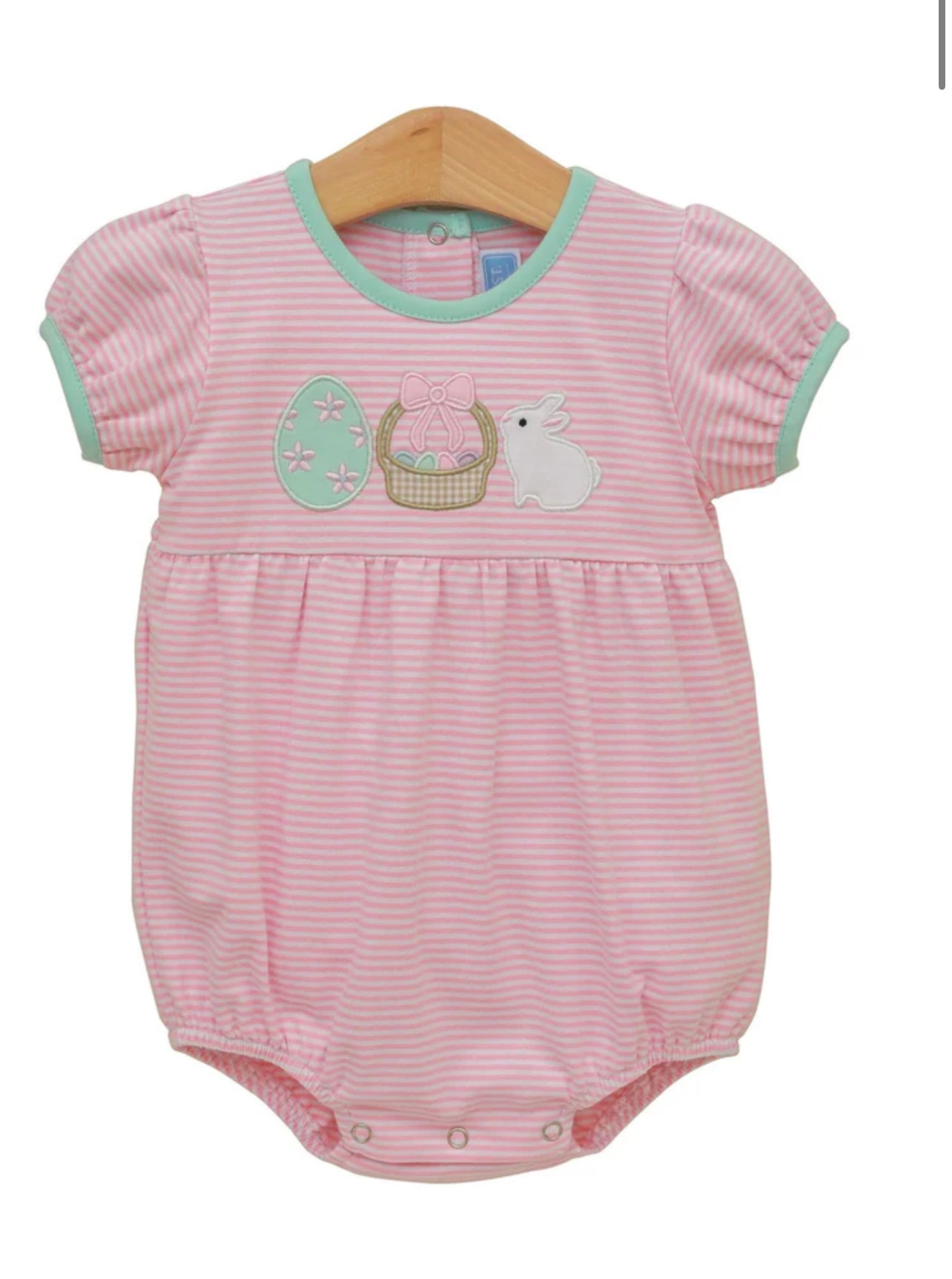 Bunnies and baskets bubble pink