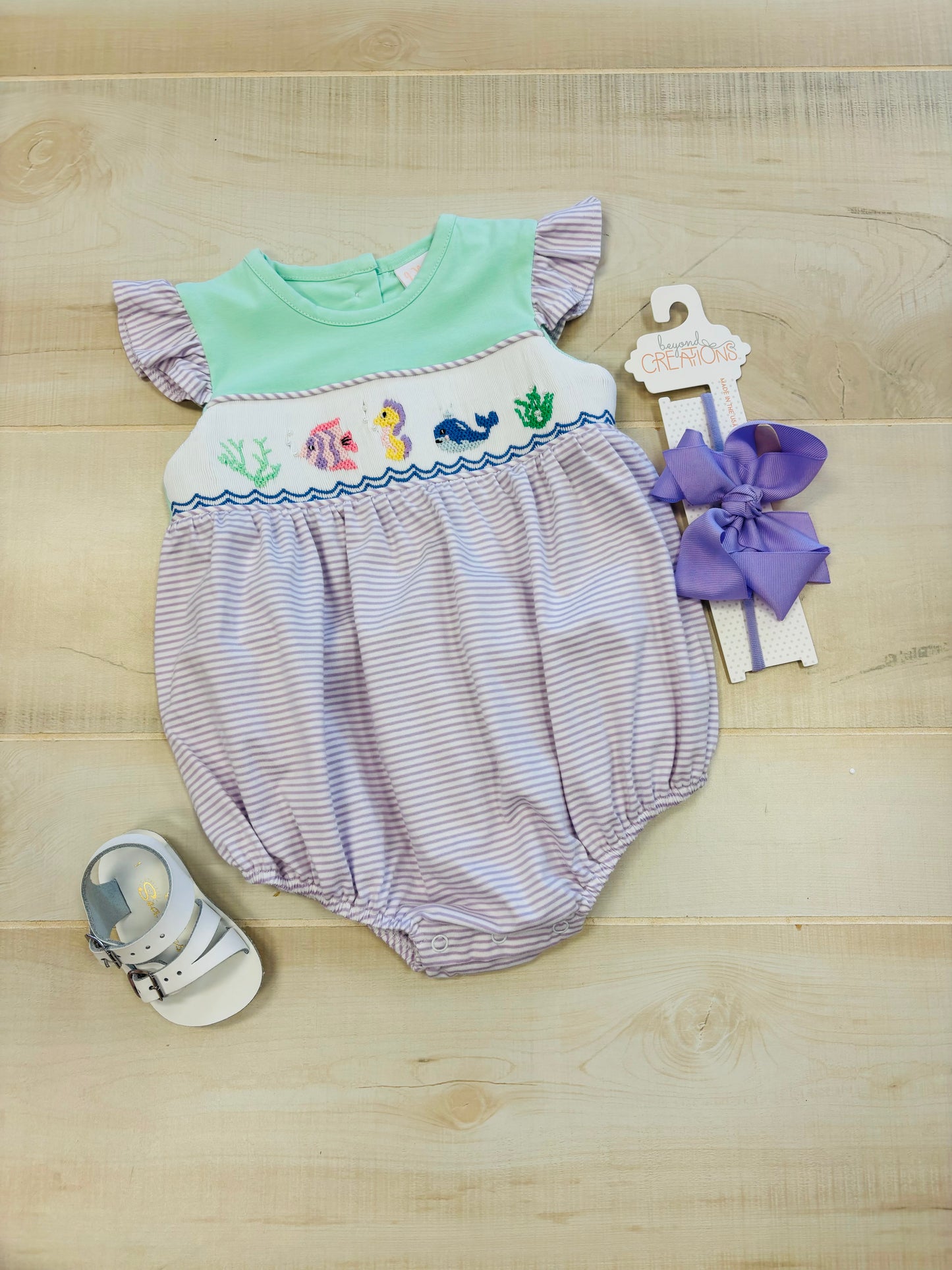 Spring flutter smocked bubble