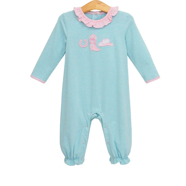 Western ruffle romper