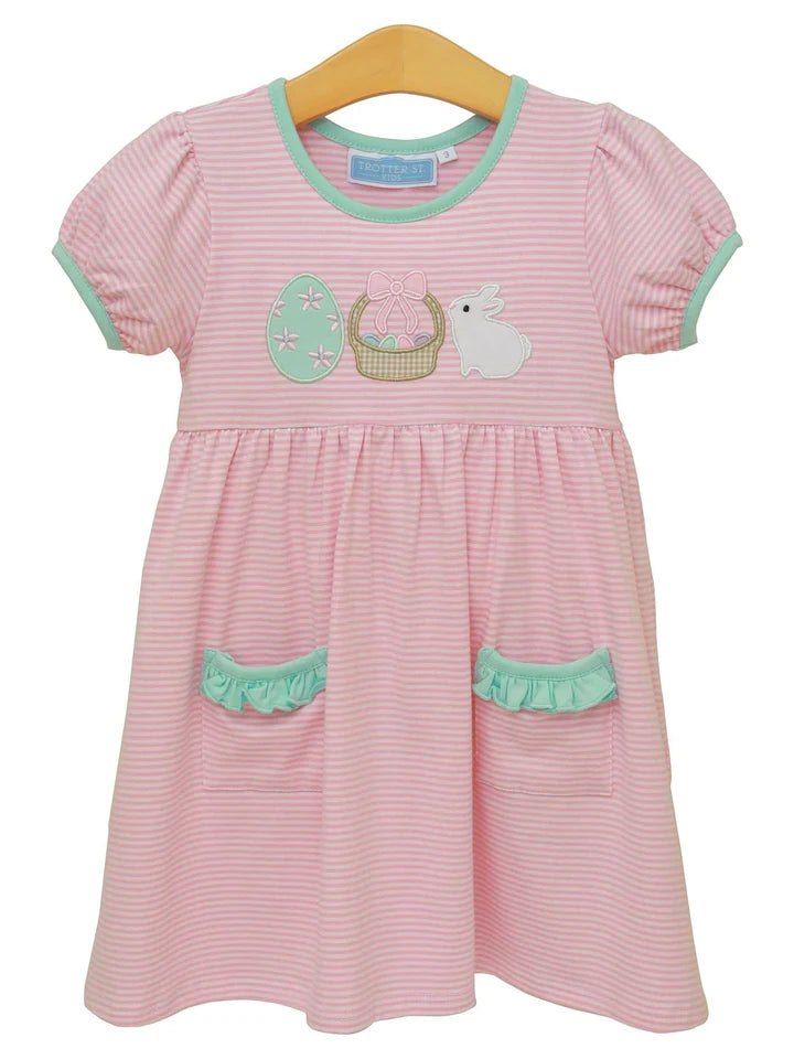 Bunnies and baskets pocket dress