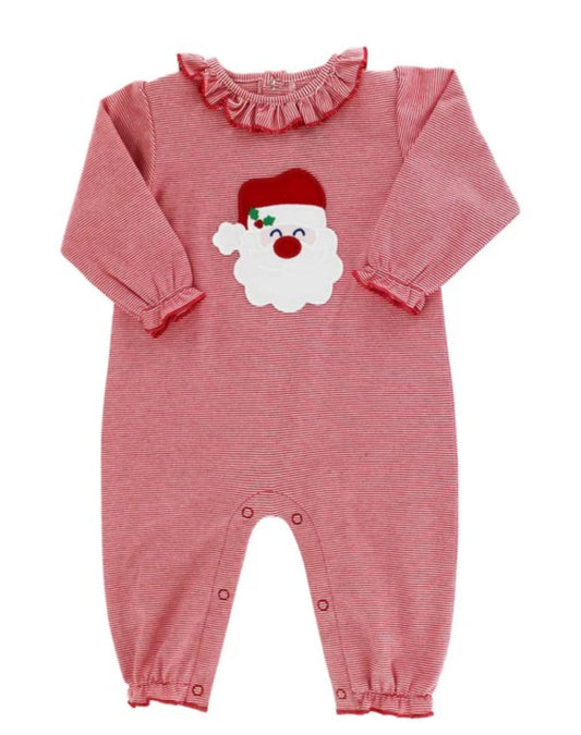 KNIT GIRLS SANTA ROMPER