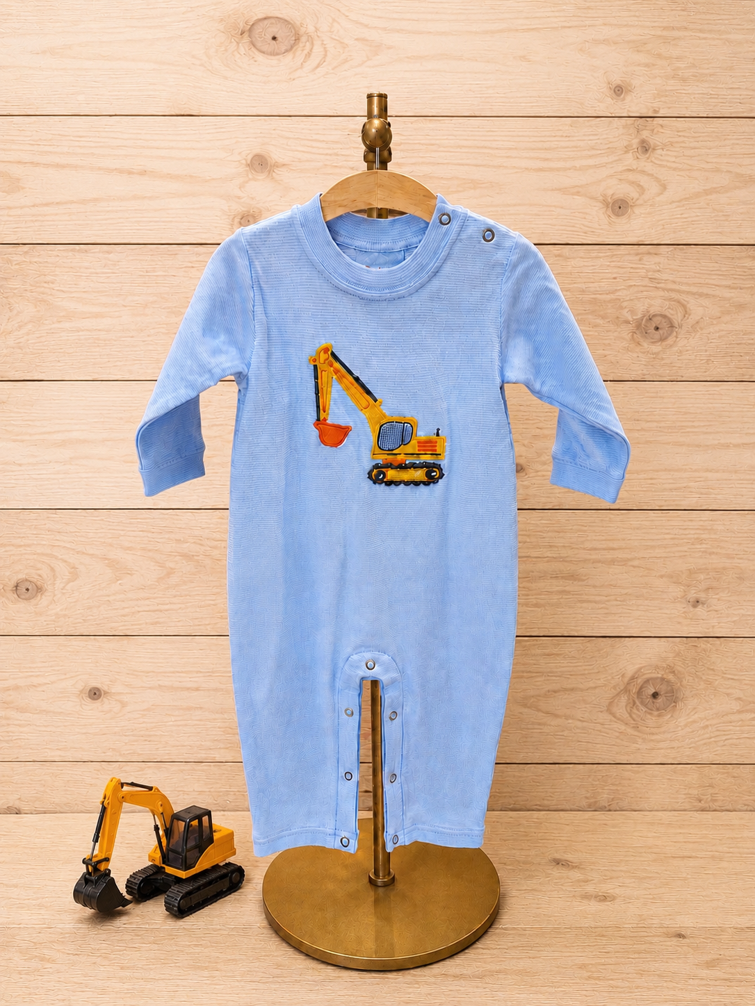 Excavation station long sleeve romper