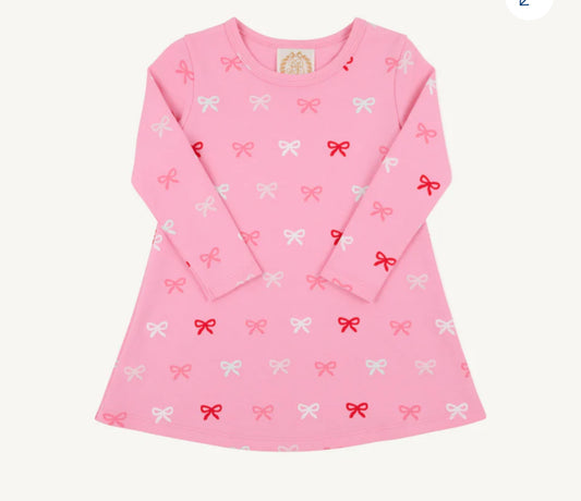 Bitty bows long sleeve Polly play dress