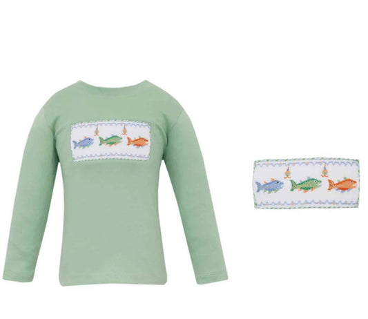 Trout long sleeve smocked top