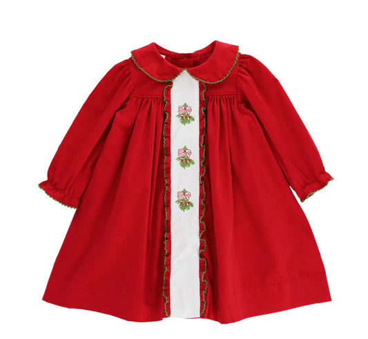 Drums and swags dress corduroy