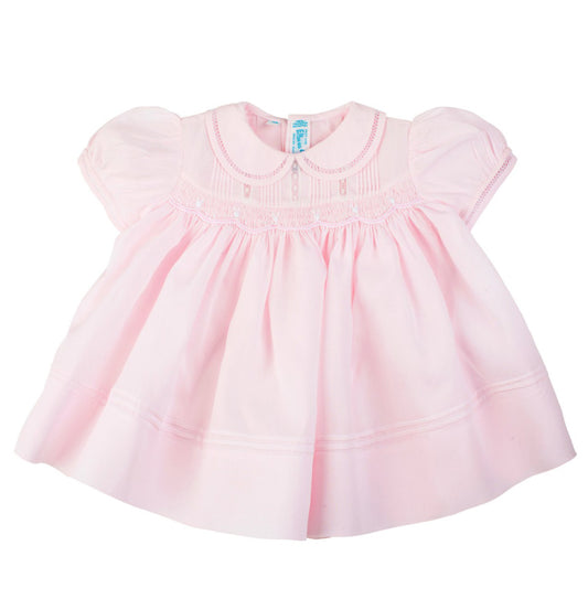 Rosebud Detail Smocked Dress