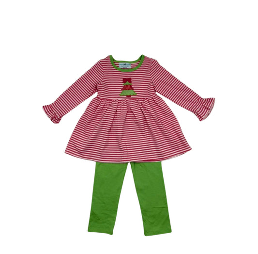 Pink and green tree set