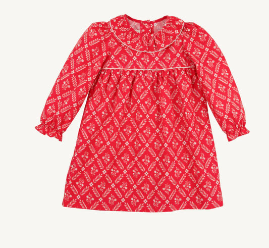 Ramona ruffle broadcloth dress