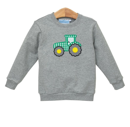 French terry tractor pullover