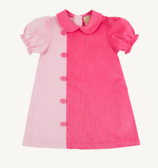 Palm beach pink Romany rose Blaire button dress
