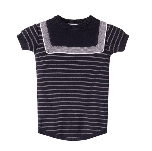 Boys Knit Striped Romper