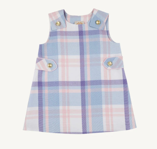 Peach blossom plaid Janie jumper