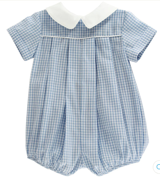 Lt blue dressy check bubble
