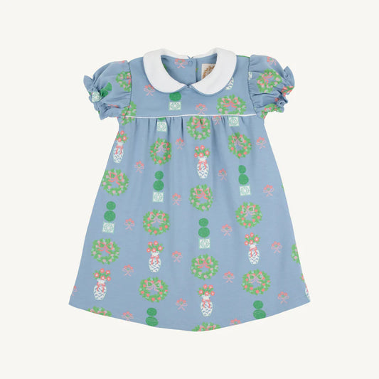 Holly Day Dress Topiaries and Tangerines